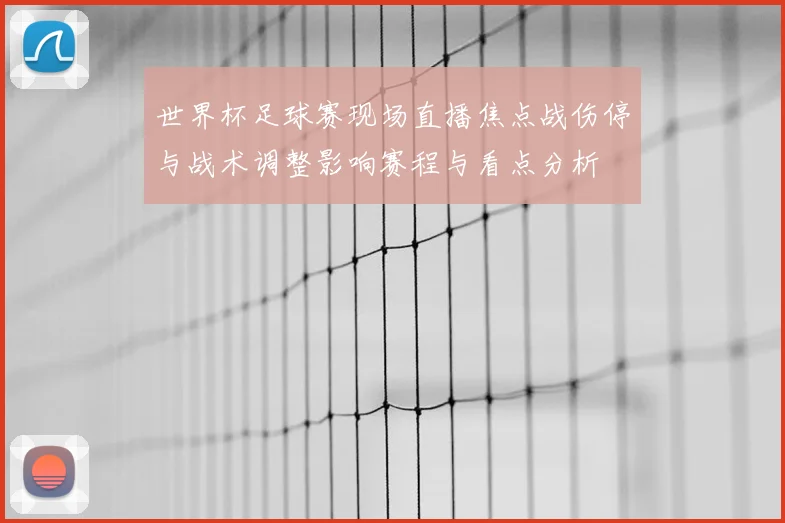 世界杯足球赛现场直播焦点战伤停与战术调整影响赛程与看点分析